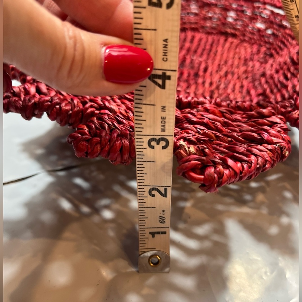 Crab RED Wicker SERVING BASKET Weaved Straw TRAY, 40 crab Napkins Ocean SET NEW - Picture 4 of 16